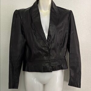 Black VINTAGE Leather Women's Jacket